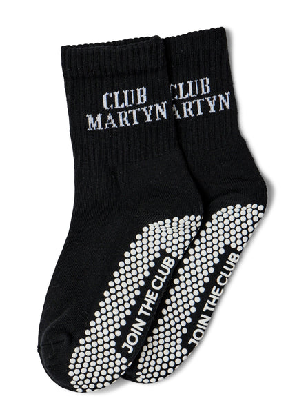 Signature Crew Grip Sock - Black/White