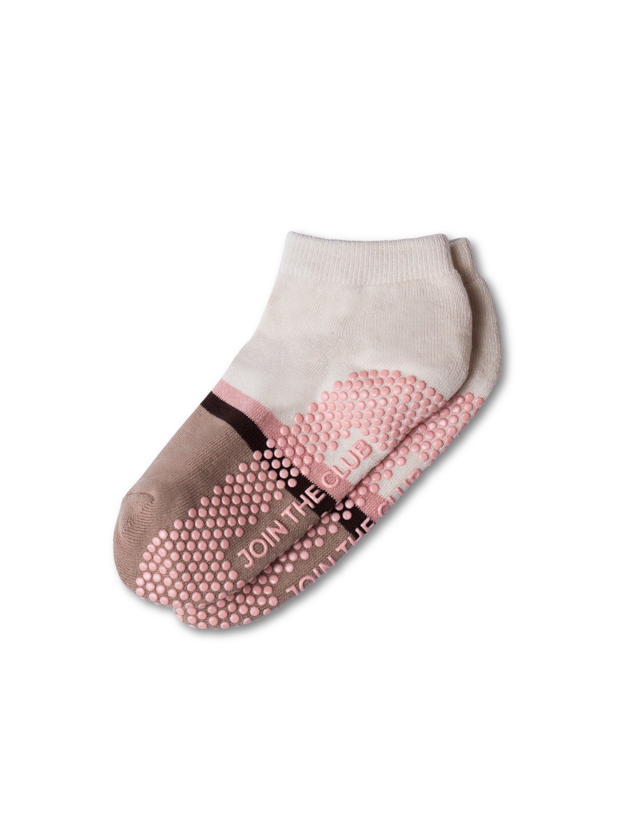 Classic Ankle Grip Sock - Toffee/Chocolate Stripe