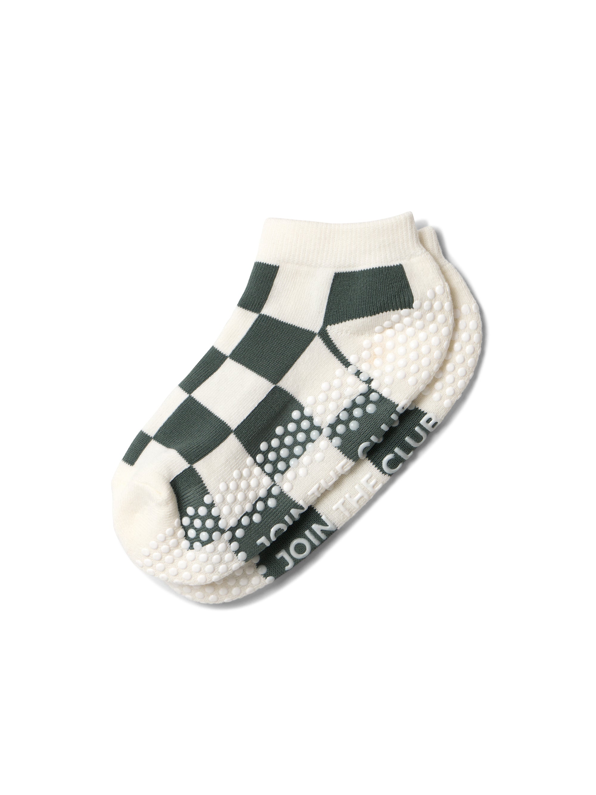 Classic Ankle Grip Sock - Khaki Check