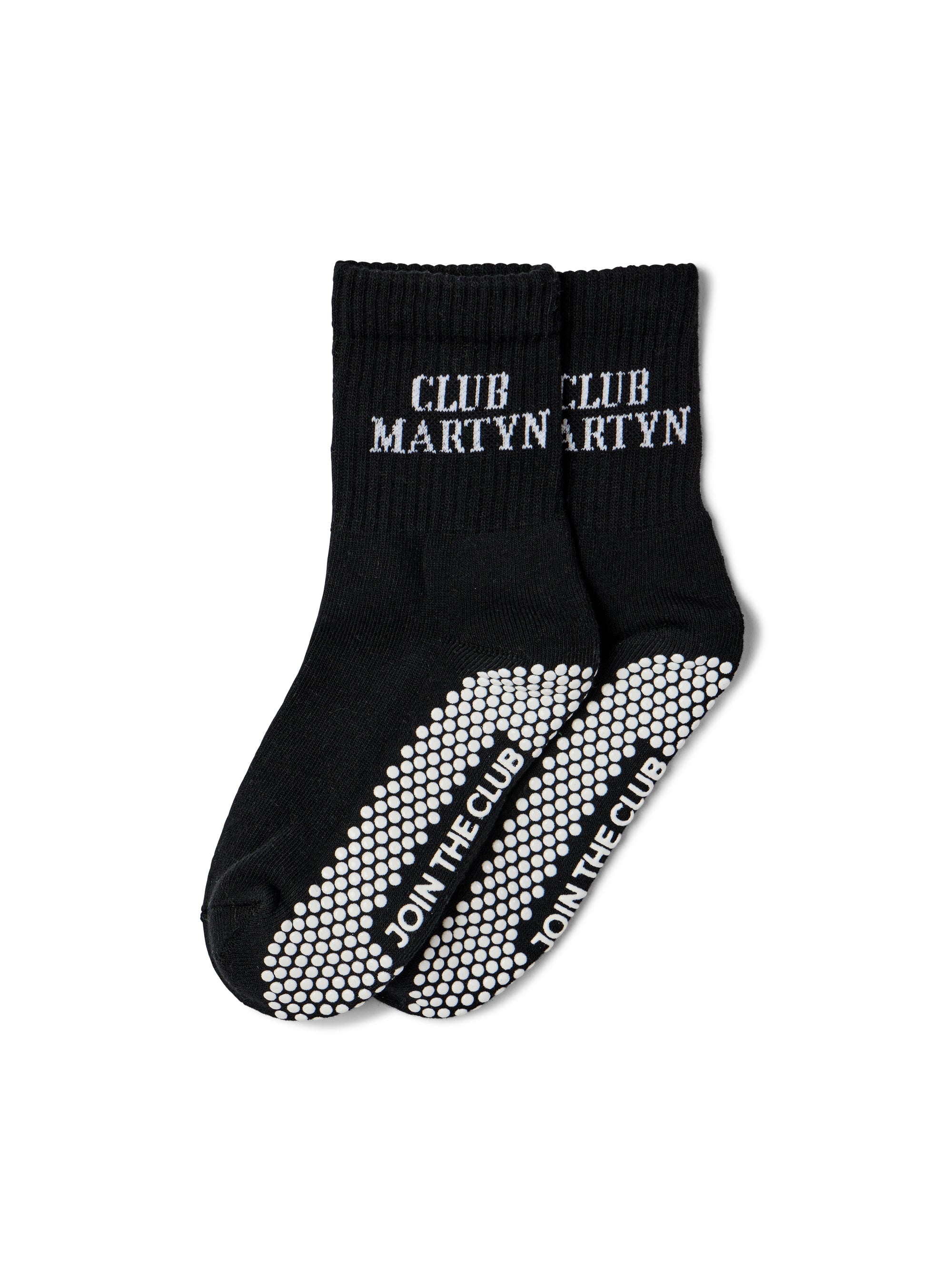 Signature Crew Grip Sock - Black/White