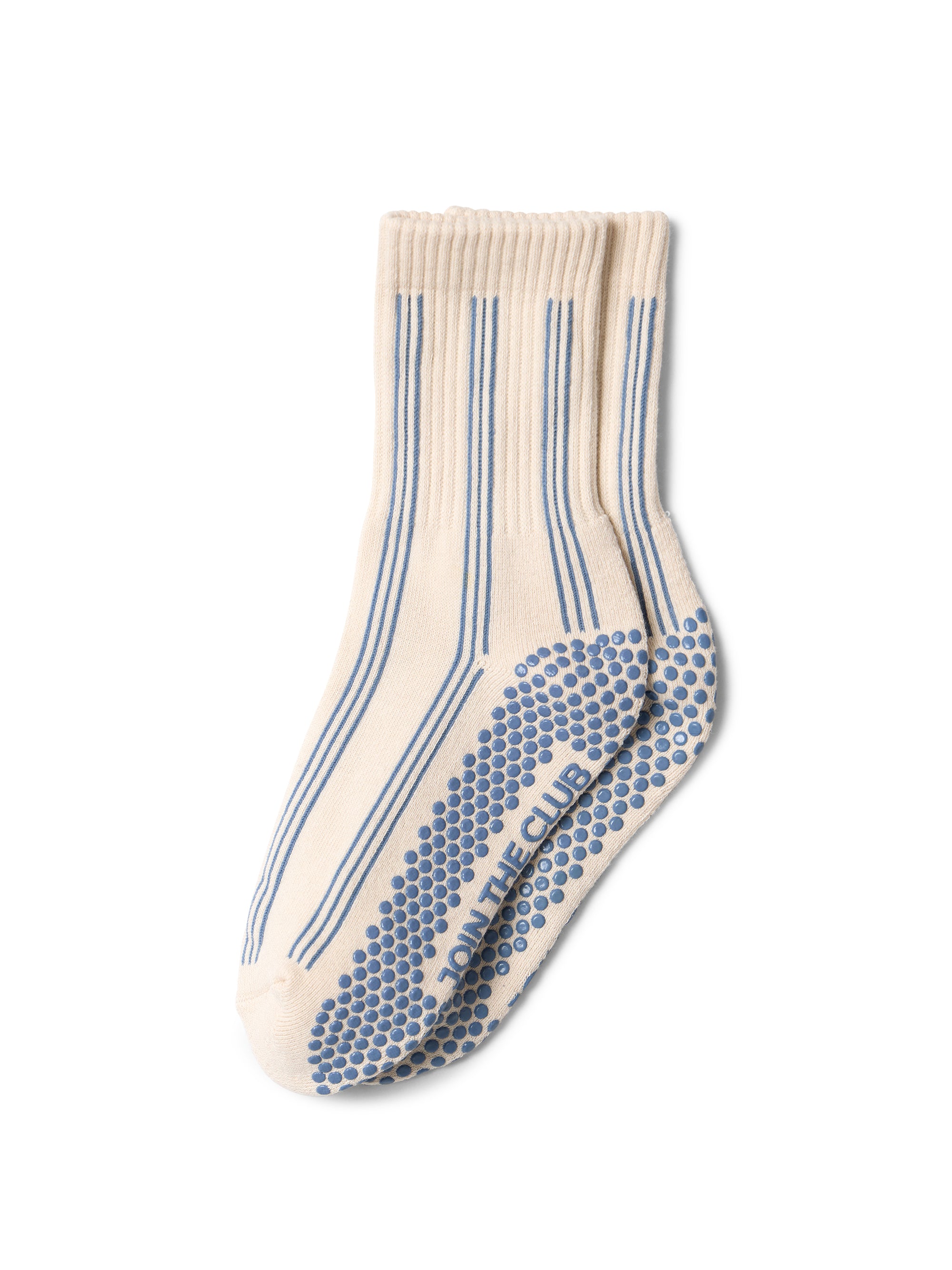 Pinstripe Crew Grip Sock - Blue