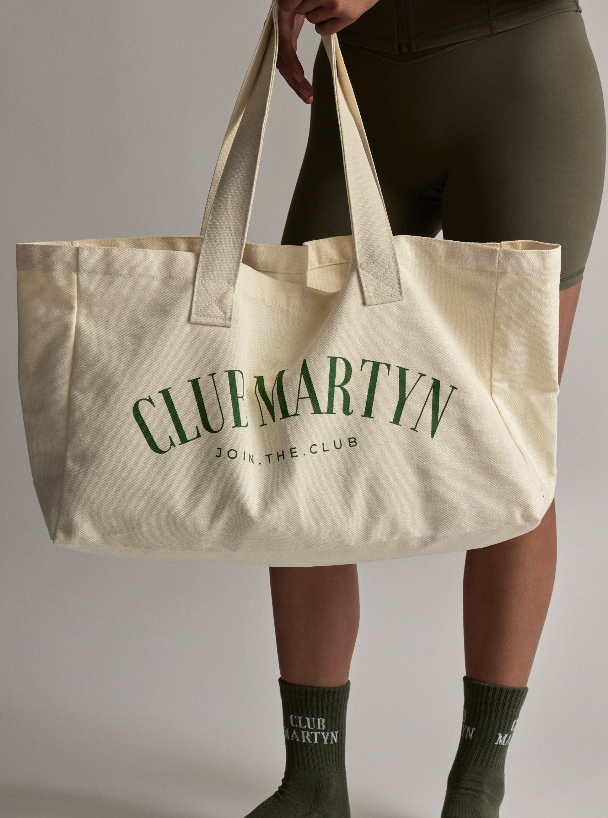 Club Martyn Tote Bag - Cream/Khaki