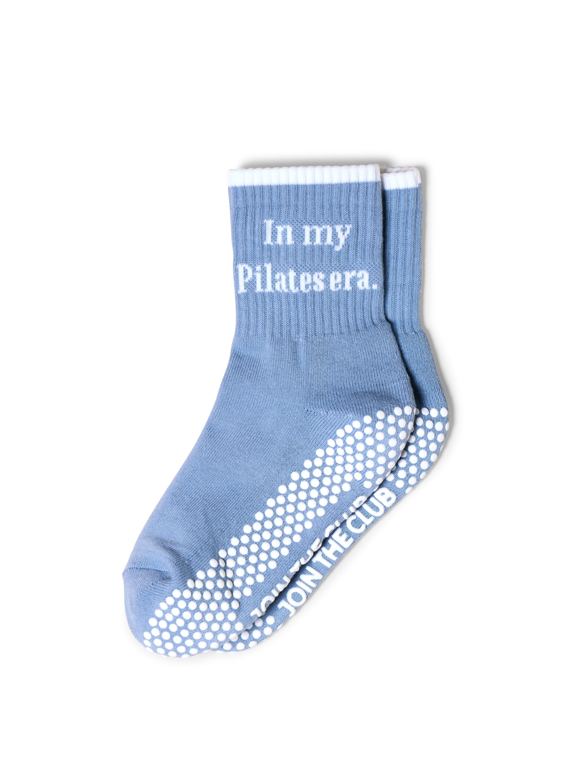 In My Pilates Era Grip Sock - Blue Haze