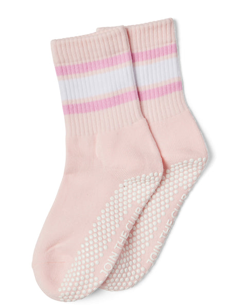 Retro Crew Grip Sock - Soft Pink