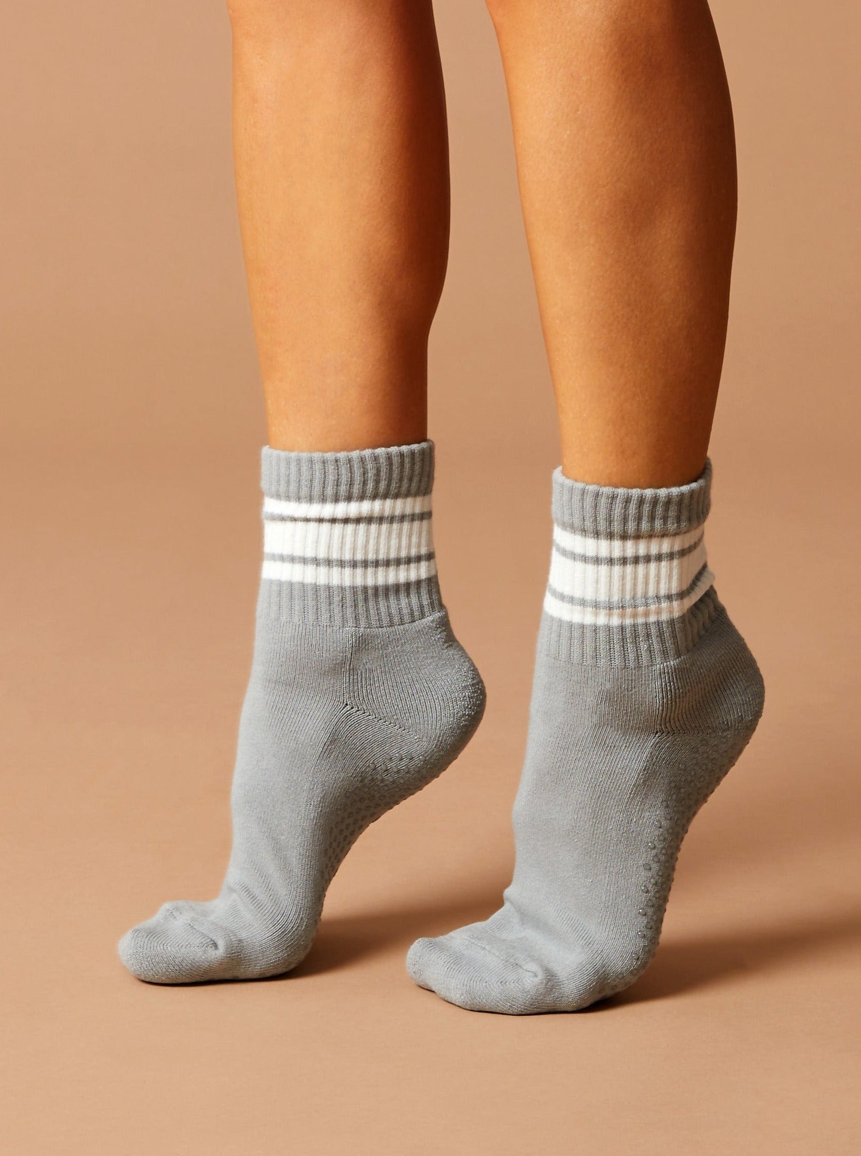 Retro Crew Grip Sock - Grey