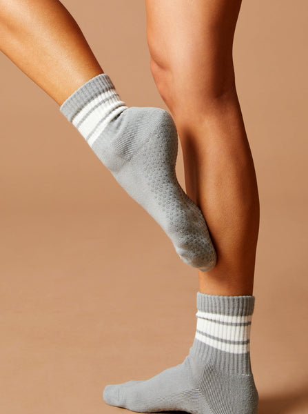 Retro Crew Grip Sock - Grey